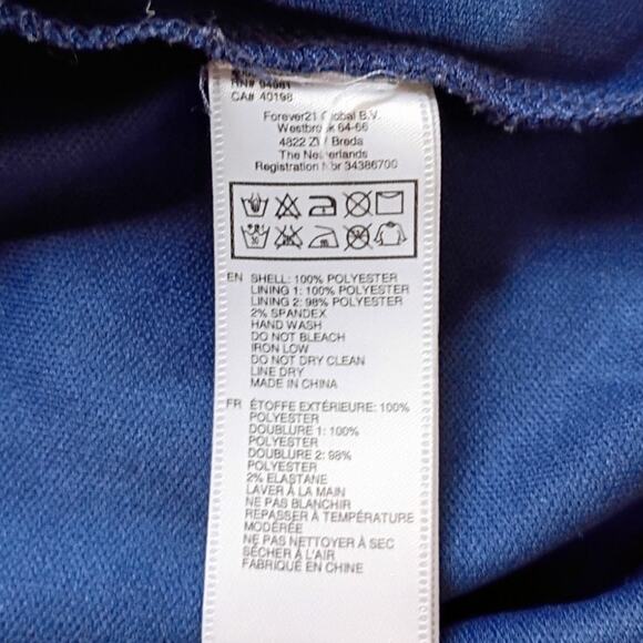 Forever 21 Studded Collar Sheer Navy Mini Dress Large Edgy Party Nightout Retro - Picture 8 of 12